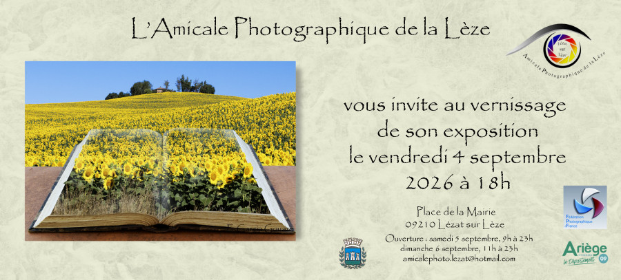 Expo - Amicale photographique de la Lèze - Invitation vernissage